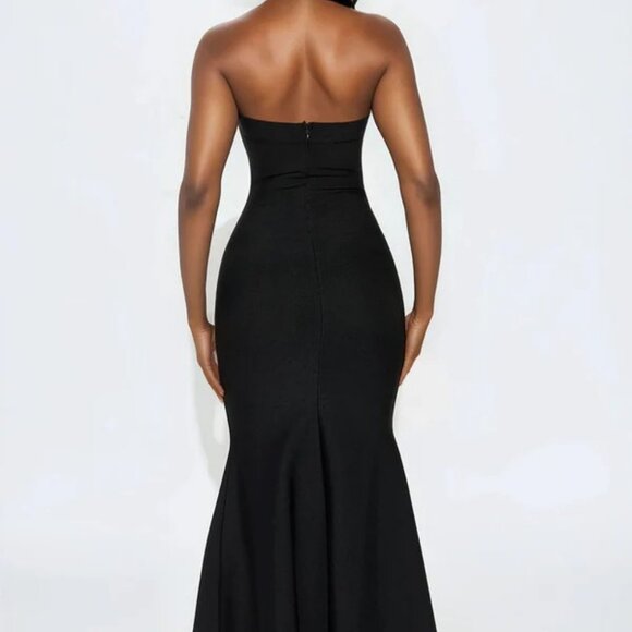 Fashion Nova - Eva Bandage Strapless Maxi Dress - Black - Large - Picture 4 of 4
